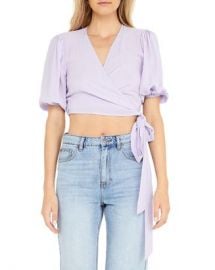 Bardot Isabella Cropped Wrap Top Women - Bloomingdale s at Bloomingdales