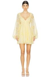 Bardot Jovie Babydoll Mini Dress In Lemon at Revolve