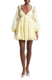 Bardot Jovie Long Sleeve Babydoll Dress at Nordstrom