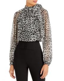 Bardot Leopard Print Georgette Tie-Neck Blouse   Bloomingdales at Bloomingdales