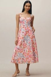 Bardot Lilah Sleeveless Corset A Line Midi Dress2 at Anthropologie