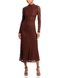 Bardot Ola Embroidered Midi Dress Bloomingdales at Bloomingdales