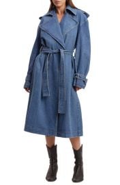 Bardot Oversize Denim Trench Coat at Nordstrom