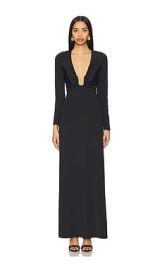 Bardot Remmy Maxi Knit Dress In Black at Revolve
