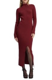 Bardot Tilda Long Sleeve Ribbed Sweater Dress at Nordstrom