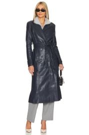 Bardot Vegan Leather Trench Coat at Revolve