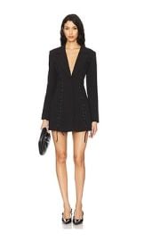 Bardot Verity Lace Up Blazer Dress In Black at Revolve