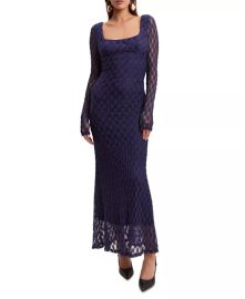 Bardot Womens Adoni Lace Long-Sleeve Midi Dress - Macys at Macys