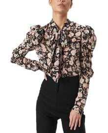 Bardot Womens Amielie Floral-Print Puff-Sleeve Blouse Reviews - Tops - Women - Macys at Macys