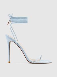 Barely There Lace Up Heel - Powder Blue Femme LA at Femme Los Angeles