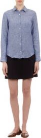 Barneys New York Micro-Dot Chambray Shirt at Barneys