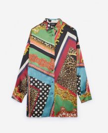 Baroque Printed Silk Shirt by The Kooples at The Kooples