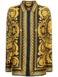 Baroque printed silk twill shirt - Versace - Women Luisaviaroma at Luisaviaroma