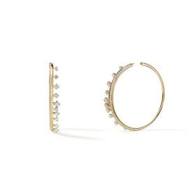 Barre Floating Diamond Large Hoops at Hearts on Fire