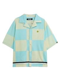 Barrow Popeline Checked Shirt in Vanilla at Saks Fifth Avenue