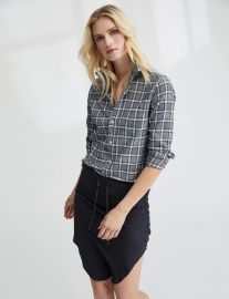 Barry Shirt in Black & Grey Plaid Flannel at Frank & Eileen