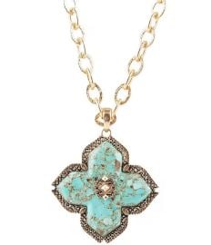Barse Maltese Cross Golden Chain Pendant Necklace Dillardx27s at Dillards