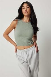 Basic High Neck Seamless Crop Tank Top Ardene at Ardene