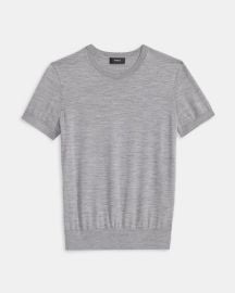 Basic Sweater Tee in Regal Wool at Theory