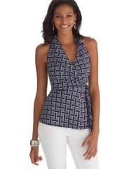 Basket Weave Halter Top at White House Black Market