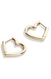 BaubleBar Tatum Heart Huggie Earrings at Nordstrom