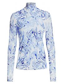 Baum und Pferdgarten - Romance  amp  Rituals Jodi Marble-Print Turtleneck Top at Saks Fifth Avenue