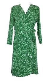 Bcbgmaxazria Green and White Wrap Dress at eBay