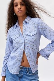 Bdg Ariella Printed Western Shirt at Urban Outfitters