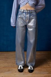 Bdg Bella Baggy Patch Pocket Jean Metallic Wash at Urban Outfitters