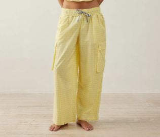 Bdg Charlie Gingham Low Rise Wide Leg Pant at Urban Outfitters