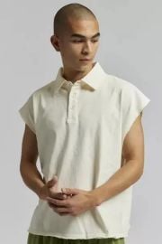 Bdg Cutoff Raw Hem Polo Shirt at Urban Outfitters