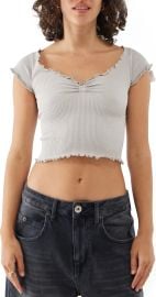 Bdg Elsie Cap Sleeve Rib Crop Top at Nordstrom Rack