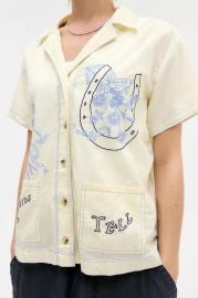 Bdg Nash Embroidered Souvenir Short Sleeve Button Down Shirt at Urban Outfitters