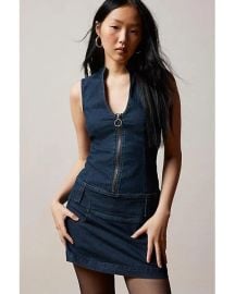 Bdg Rowan Denim Zip Up Mini Dress at Urban Outfitters