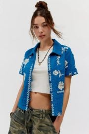 Bdg Souvenir Applique Seersucker Shirt at Urban Outfitters