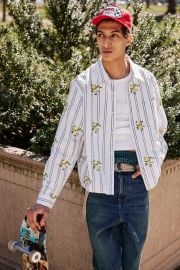 Bdg Striped Embroidered Lemon Shirt at Urban Outfitters