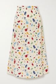 Bea printed crepe midi skirt at Net A Porter