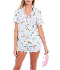 Beach Dog Printed Top Shorts Pajama Set by PJ Salvage at Dillards