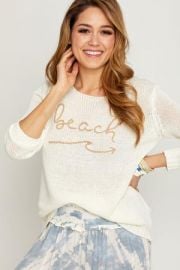 Beach Graphic Sweater by Vintage Havana at Socialthreads