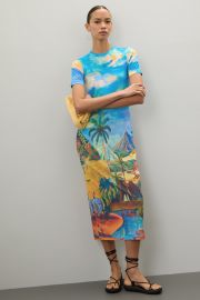 Beach Print Midi Dress by Stella Jean Rent the Runway at Rent the Runway