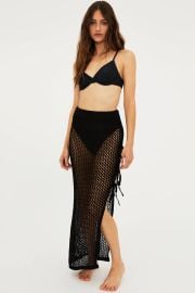 Beach Riot Deborah Sheer Open Stitch Cover Up Skirt at Beach Riot