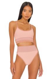 Beach Riot Eva Bikini Top in Blush Colorblock at Revolve