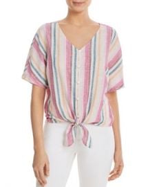 BeachLunchLounge Striped Tie-Front Shirt Women - Bloomingdale s at Bloomingdales