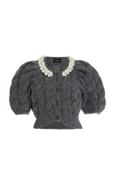 Beaded Cable-Knit Cardigan By Simone Rocha at Moda Operandi