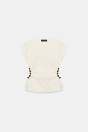 Beaded Cut Out Knit Top at Zara