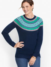 Beaded Fair Isle Sweater by Talbots at Talbots