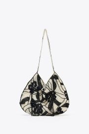 Beaded Mesh Bag at Zara