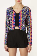 Beaded Rainbow Jacket at Topshop