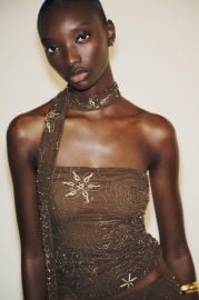 Beaded Scarf Top at Zara