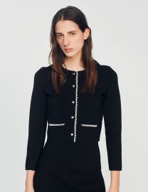 Beaded jacket - Sweaters Cardigans Paris at Sandro